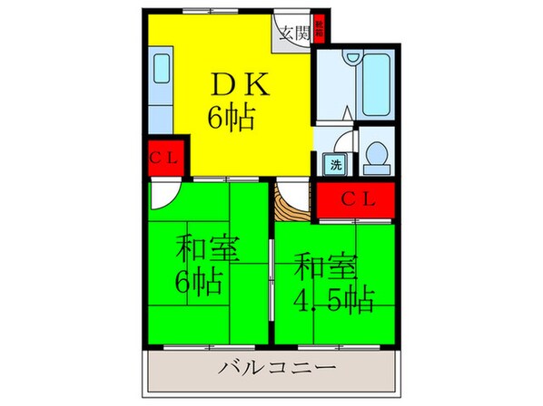 高木ﾏﾝｼｮﾝの物件間取画像